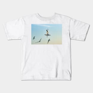 Hovering Larus Californicus 2 Kids T-Shirt